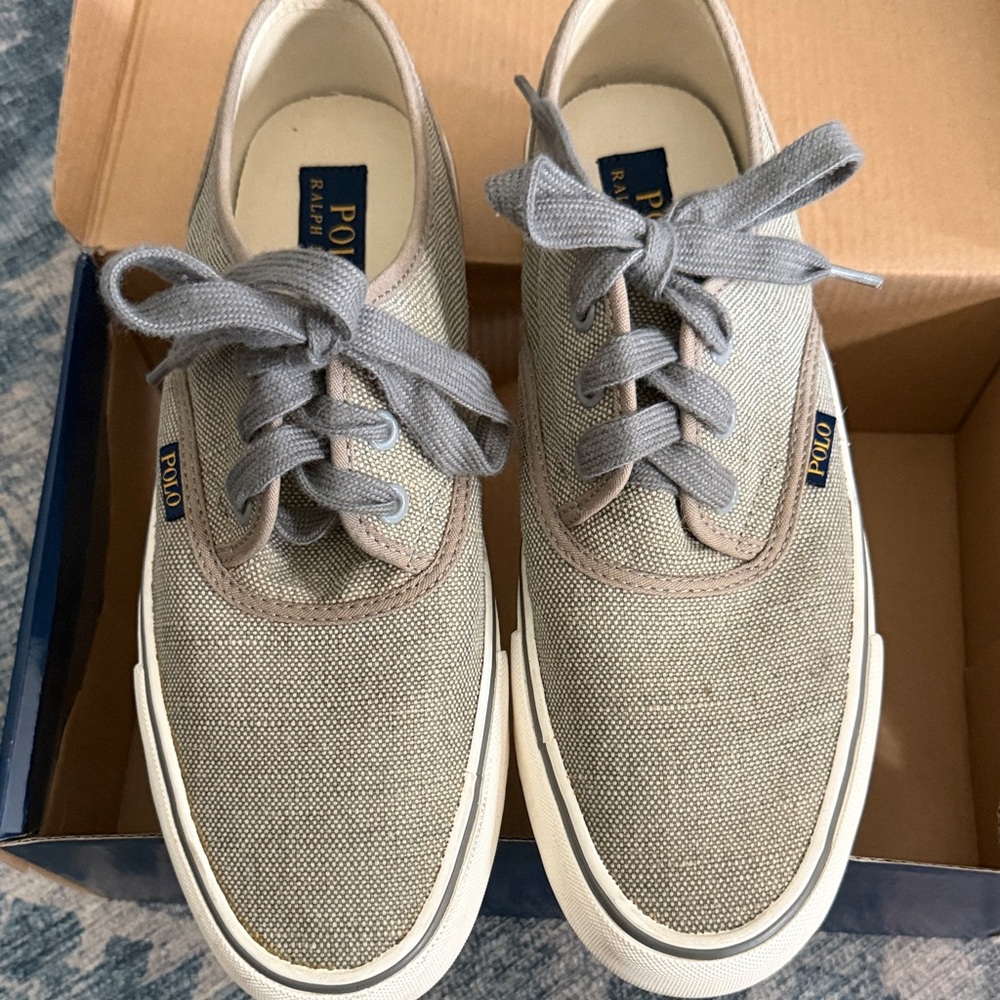 Polo by Ralph Lauren Gray Canvas Sneakers